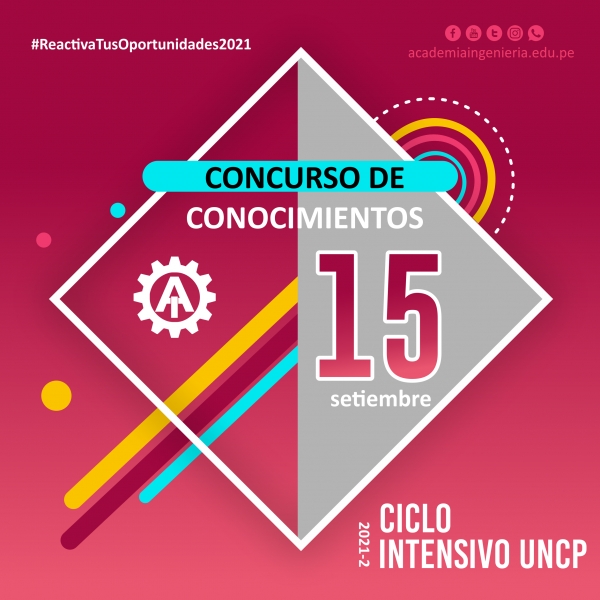 Se viene el concurso de conocimientos ciclo INTENSIVO UNCP